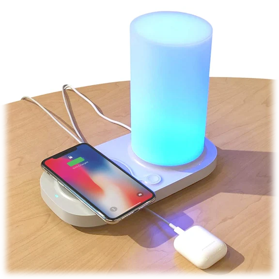 iHome Color LED Power Station with USB and Wireless Charging