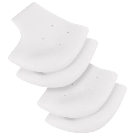 4-Pack: Silicone Gel Heel and Ankle Sleeves for Plantar Fasciitis