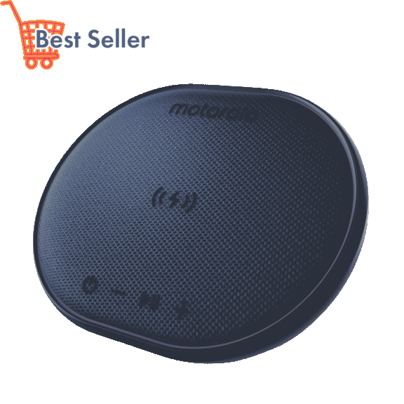 Motorola Portable Bluetooth Speaker & Wireless Charging Pad with Voice Call
