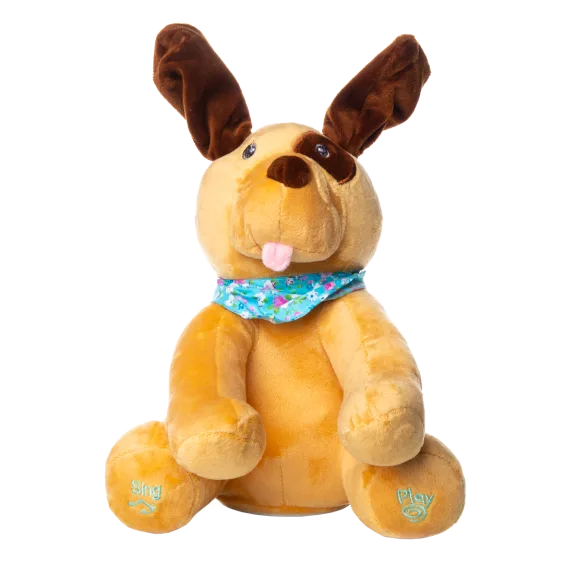 Super Toys Sing & Play Interactive Peek-A-Boo Dog Plush Toy