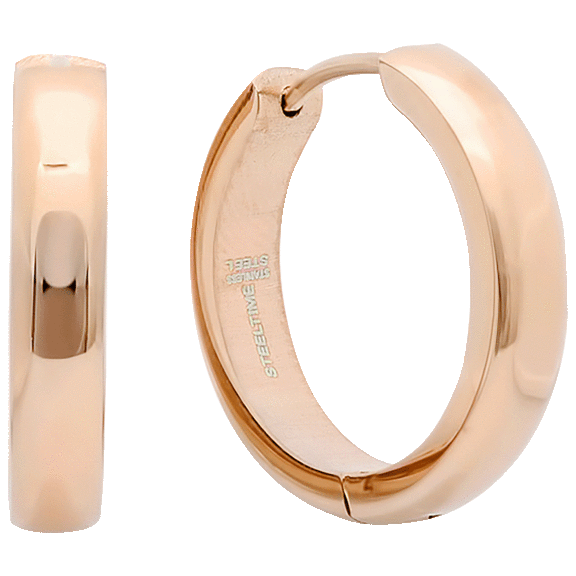 SteelTime Stainless Steel Plated Hoop Earrings