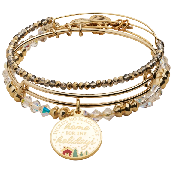 Alex and Ani 'There's No Place Like Home for the Holidays' Set of 3 Charm Bangle
