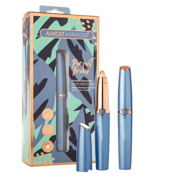 Almost Famous Precision Brow Shaver with Rose Gold Accents