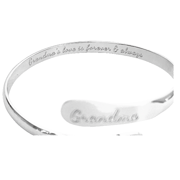 Hollywood Sensation Engraved "Grandma’s love is forever & always" Bracelet