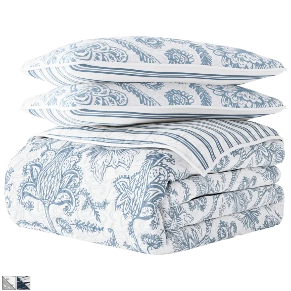 Cloth & Gable Reversible Quilted Coverlet Set