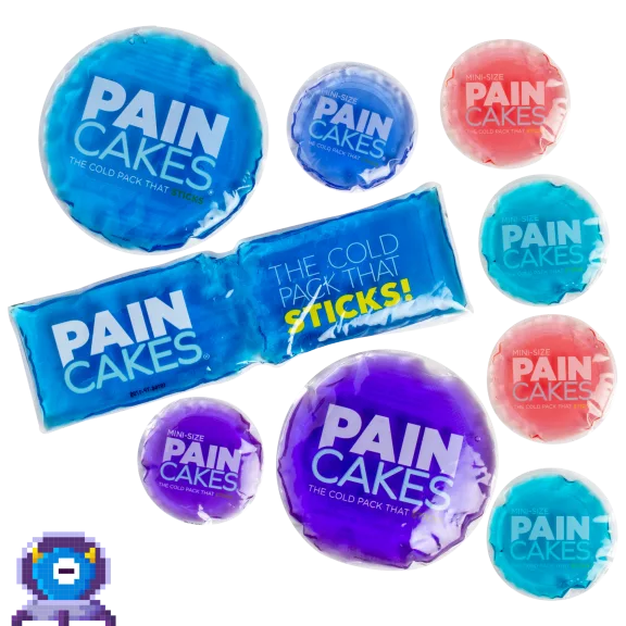 9-Pack: Paincakes Stickable Reusable Cold Packs (3x Large, 6x Mini)