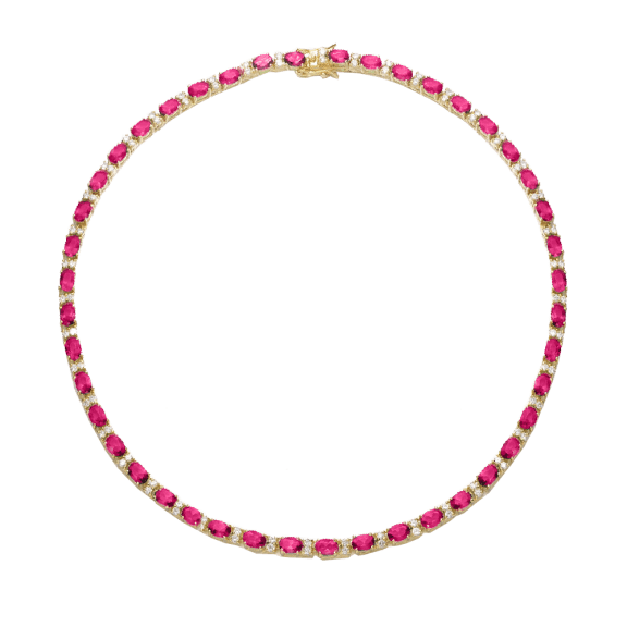 Sterling Silver 16" Cubic Zirconia Necklace