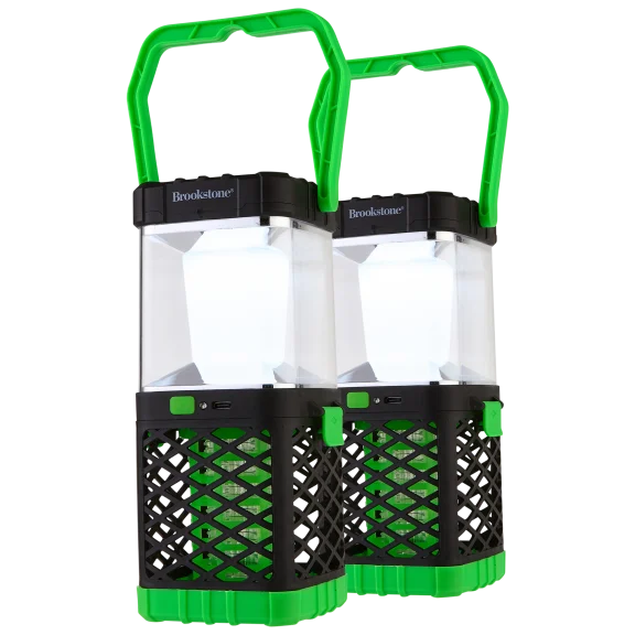 2-Pack: Brookstone 2-in-1 Rechargeable Bug Zapper and Lantern