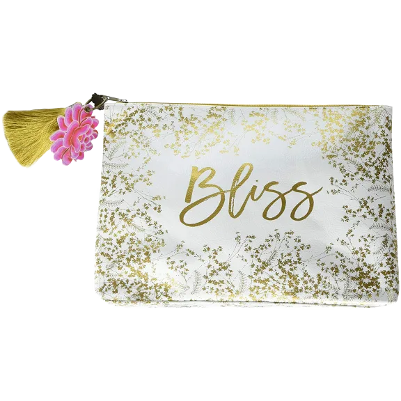 Gilded Flowers Bliss Large Tassel Pouch by Papaya