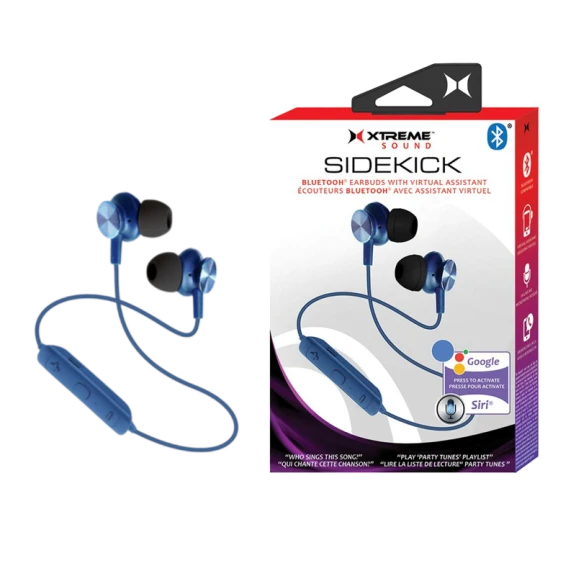 2-Pack Xtreme Sound Sidekick Bluetooth Earbuds with Virtual Assistant