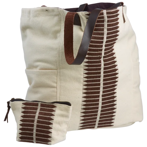 Roost Arrow Pattern Tote with Small Pouch