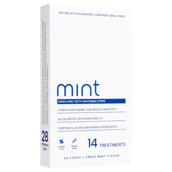 Mint Dissolving Teeth Whitening Strips (14 Treatments)