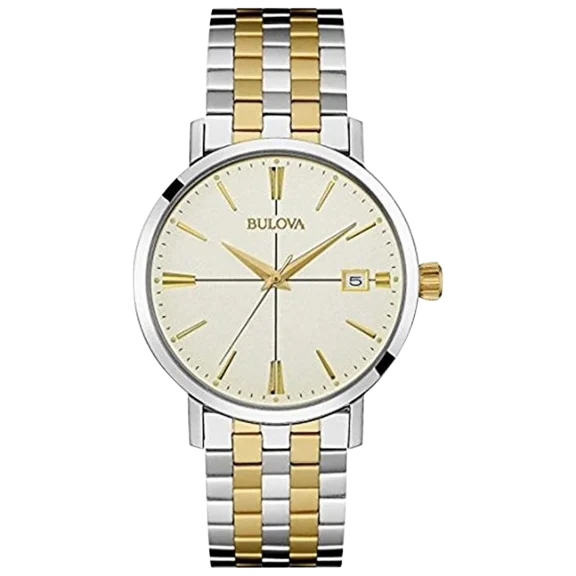 Bulova Quartz Men's Classic Two-Tone Gold Watch in Stainless Steel