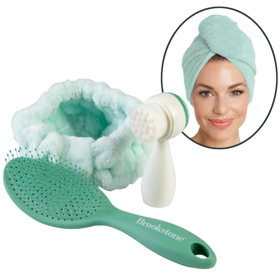 Brookstone Beauty 4-Piece Hair and Face Accessory Set