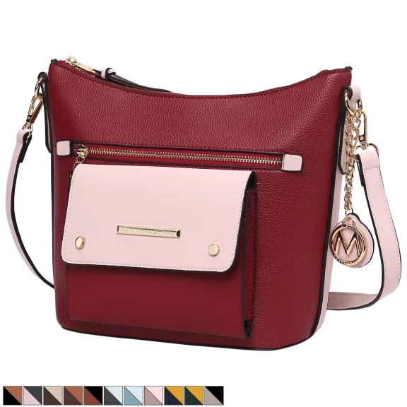 MKF Collection Slody Color Block Crossbody Shoulder Bag by Mia K