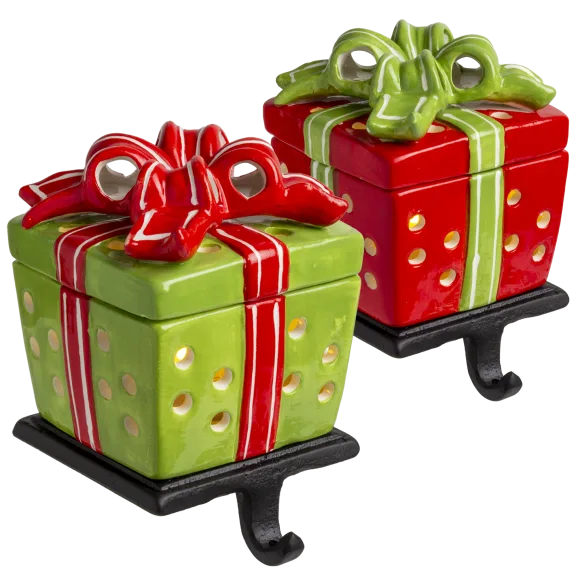 Winter Lane LED Gift Box Stocking Holder