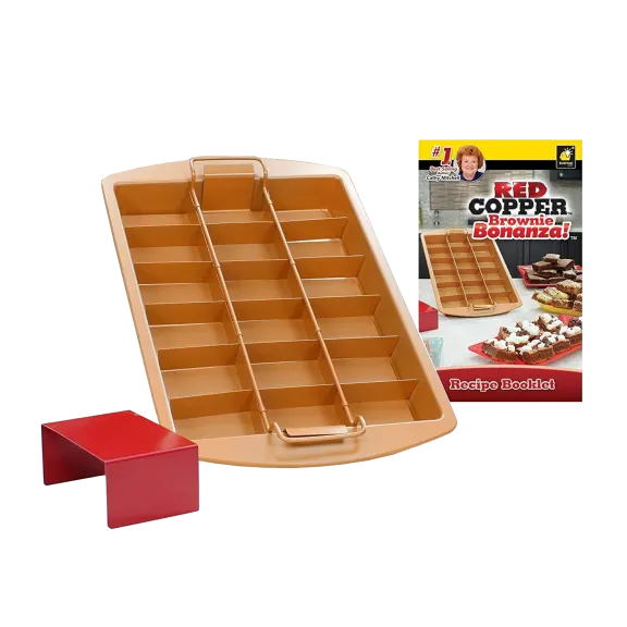 ASOTV Red Copper Brownie Bonanza Pan