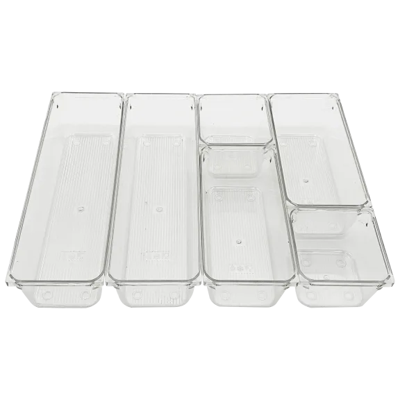 6-Piece: Farberware Clear Organizing Bins