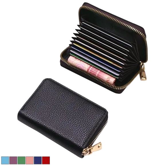 Clarisa RFID Blocking Leather Card Holder Wallet