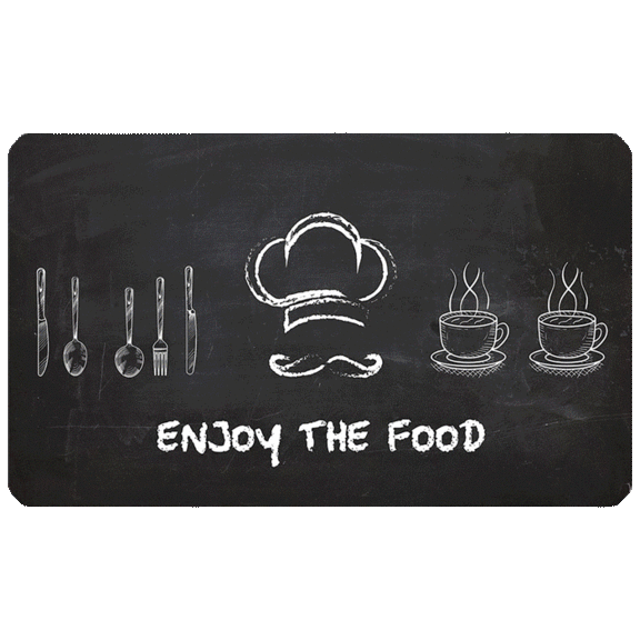 J&V Textiles 18" x 30" Culinary Printed Kitchen Mat