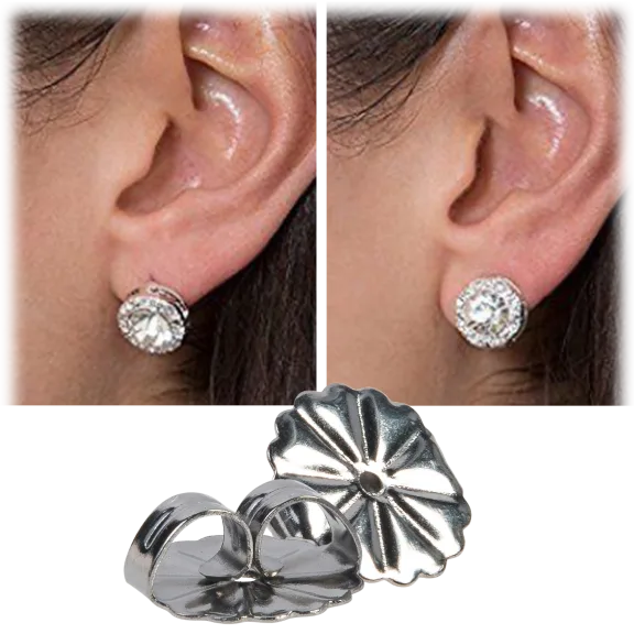 ASOTV Amazing Ear Lifters Heavy Earring Support Backs (4 Pairs)