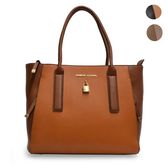 Adrienne Vittadini Two-tone Smooth Laptop Bag