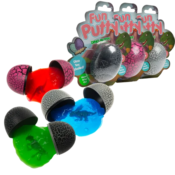 6-Pack: Dinosaur Egg Slime (Assorted Colors)