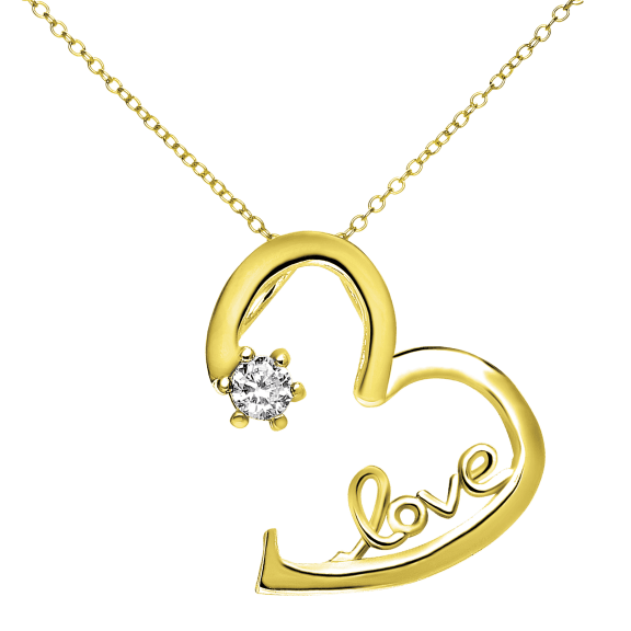 Open Heart Shape Pendant