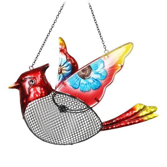 Exhart Cardinal Bird Seed Feeder