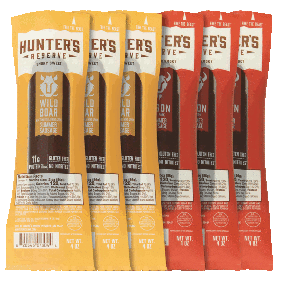 6-Pack: Hunter's Reserve Hickory Smoked Summer Sausage