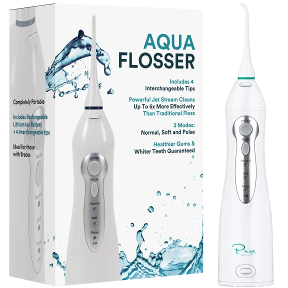 Pure Daily Care Aqua Flosser with 4 Tips