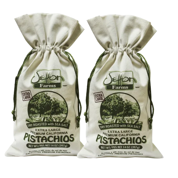 2-Pack 14oz Setton Farms Extra Large Roasted and Salted Pistachios in Gift Bags