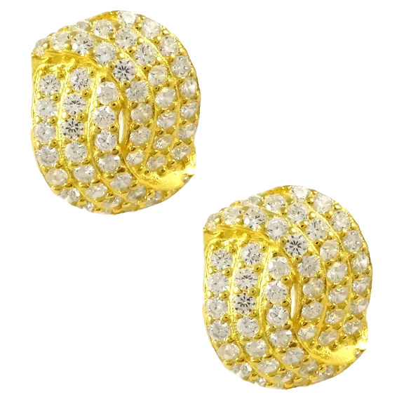 Savvy Cie 18K Gold Vermeil Knot Earrings