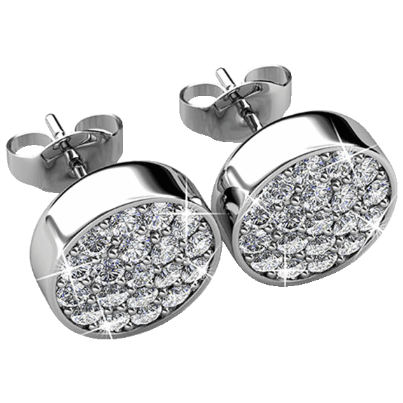 Cate & Chloe Nelly Swarovski Crystal Cluster Earrings in 18K Gold Plating