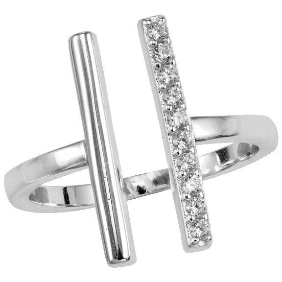 Savvy Cie Linear Parallel CZ Ring