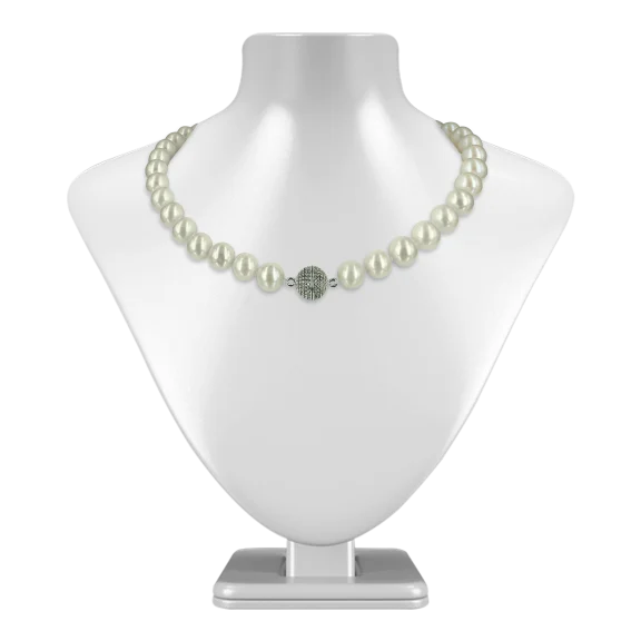 VANUATU COLLECTION Chantilly Lace 11-12mm Pearl Necklace
