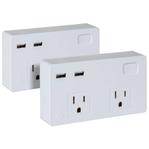 2-Pack: Etekcity Wall Surge Protector Power Strip with 2 USB Charging Ports