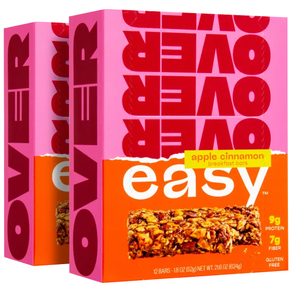 24-Pack: Over Easy Soft & Chewy Apple Cinnamon Granola Breakfast Bars