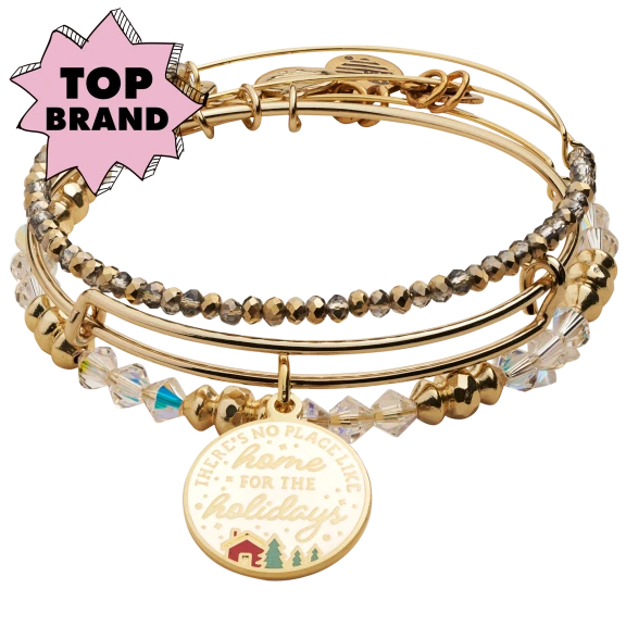 Alex and Ani 'There's No Place Like Home for the Holidays' Set of 3 Charm Bangle