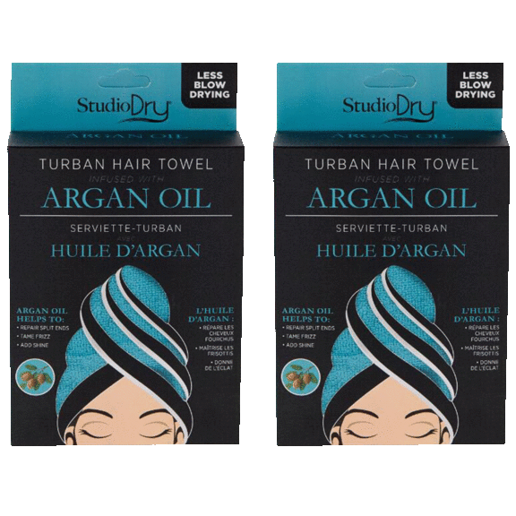 2-Pack: Studio Dry Infused Hair Turbans