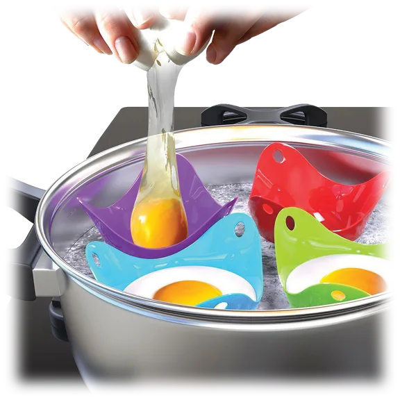 Silicone Egg Poachers (6 or 12-Pack) by Two Elephants