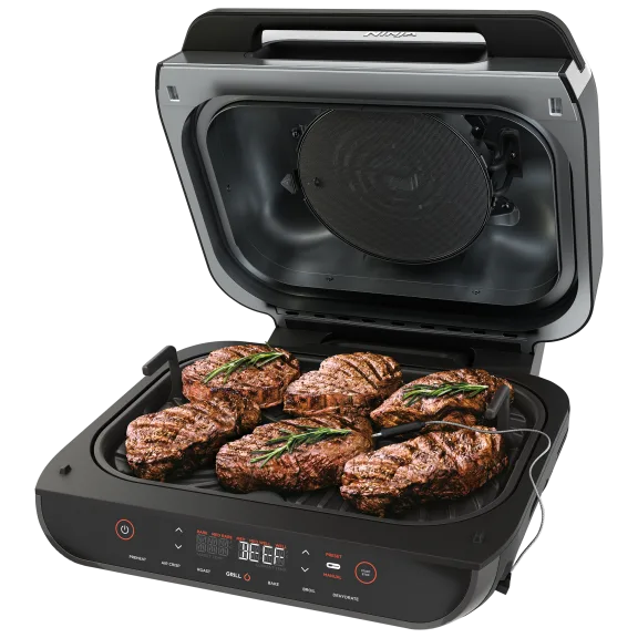 Ninja Foodi Smart XL Indoor Grill & Air Fryer with Built-In Thermometer