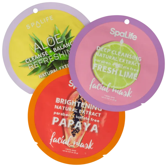 24-Pack: SpaLife Face Mask Assortment (Cleansing, Brightening, Moisturizing)