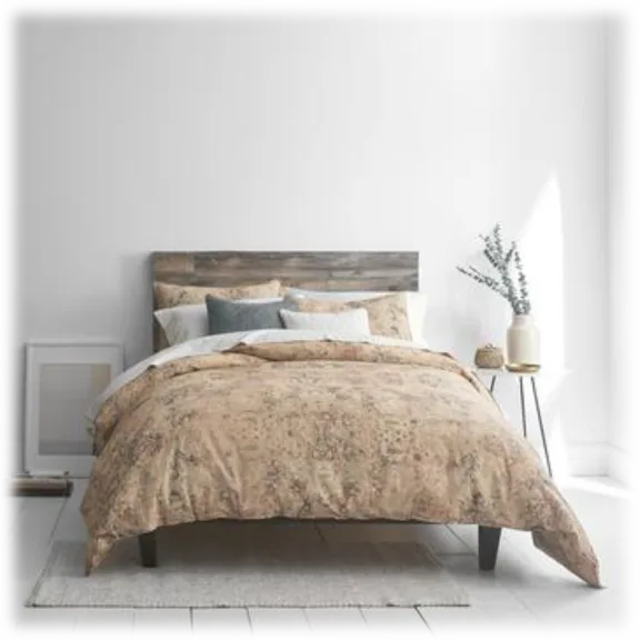 Threaded Fresco Printed Cotton/Linen Duvet Cover