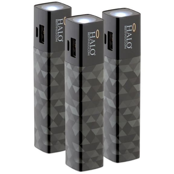 3-Pack: Halo Shine 3,000mAh 2-in-1 Flashlight Power Bank