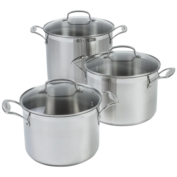 Cuisinart Classic 3-Piece Brushed Stockpots