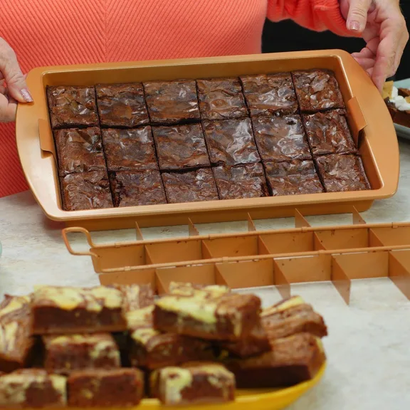 ASOTV Red Copper Brownie Bonanza Pan
