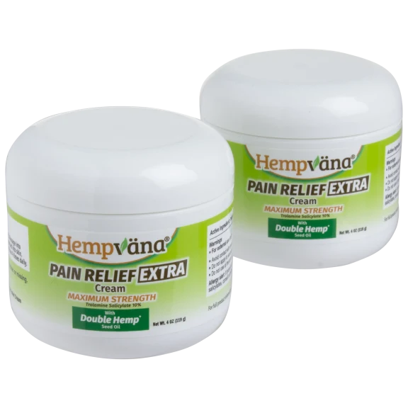 2-Pack: Hempvana Maximum Strength Pain Relief Cream (4oz Jars)
