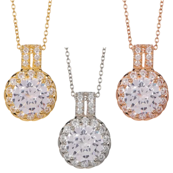 Bold 8 Carat Drop Pendant Necklace