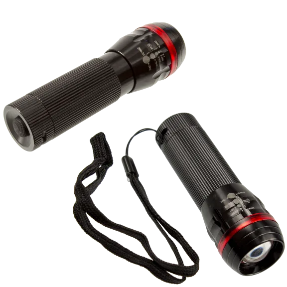 2-Pack: 200-Lumen LED Zoom Flashlights